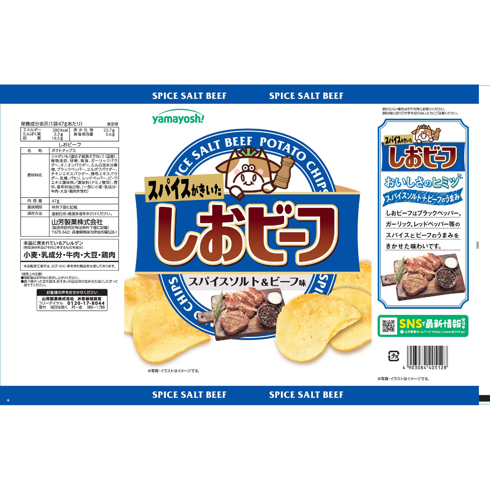 ポテトチップス　しおビーフ ４７ｇ 山芳製菓