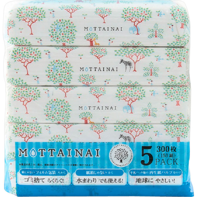 ＭＯＴＴＡＩＮＡＩ ソフトパックティシュ １５０Ｗ５Ｐ アルボ