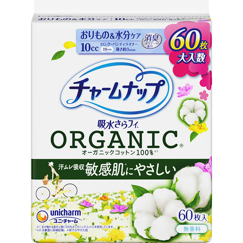 チャ－ムナップ吸水さらフィＯＧコットンＰＬ ６０枚 ユニ・チャーム