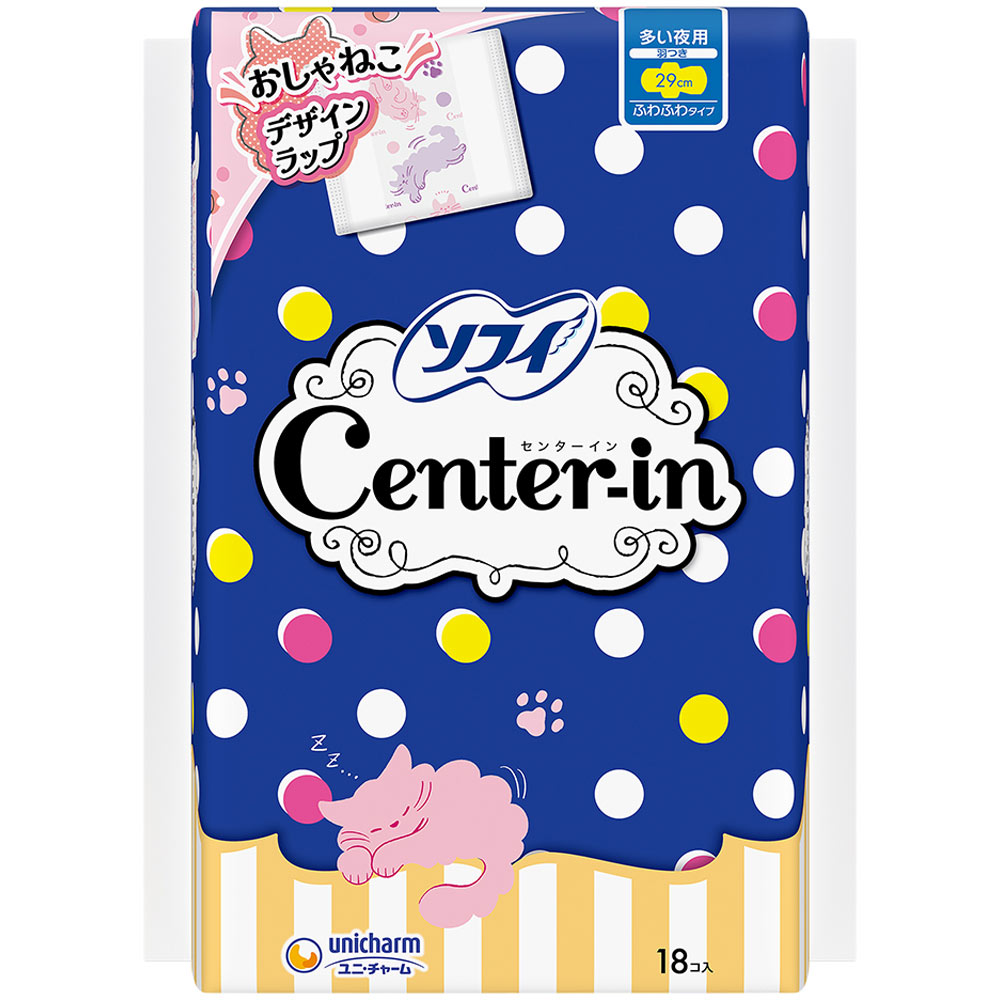 センターインふわふわタイプ 多い日の夜用 １８枚 ユニ・チャーム (医薬部外品)