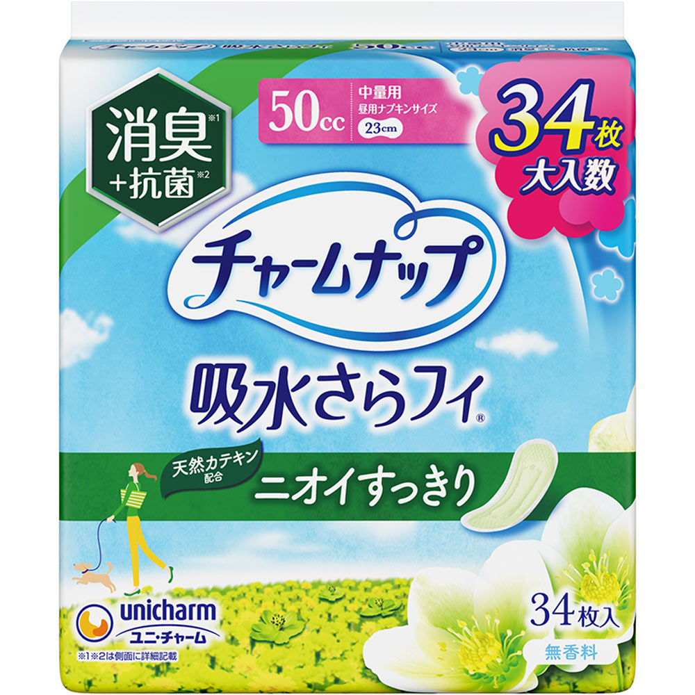チャ-ムナップ　中量用消臭タイプ ３４枚 ユニ・チャーム