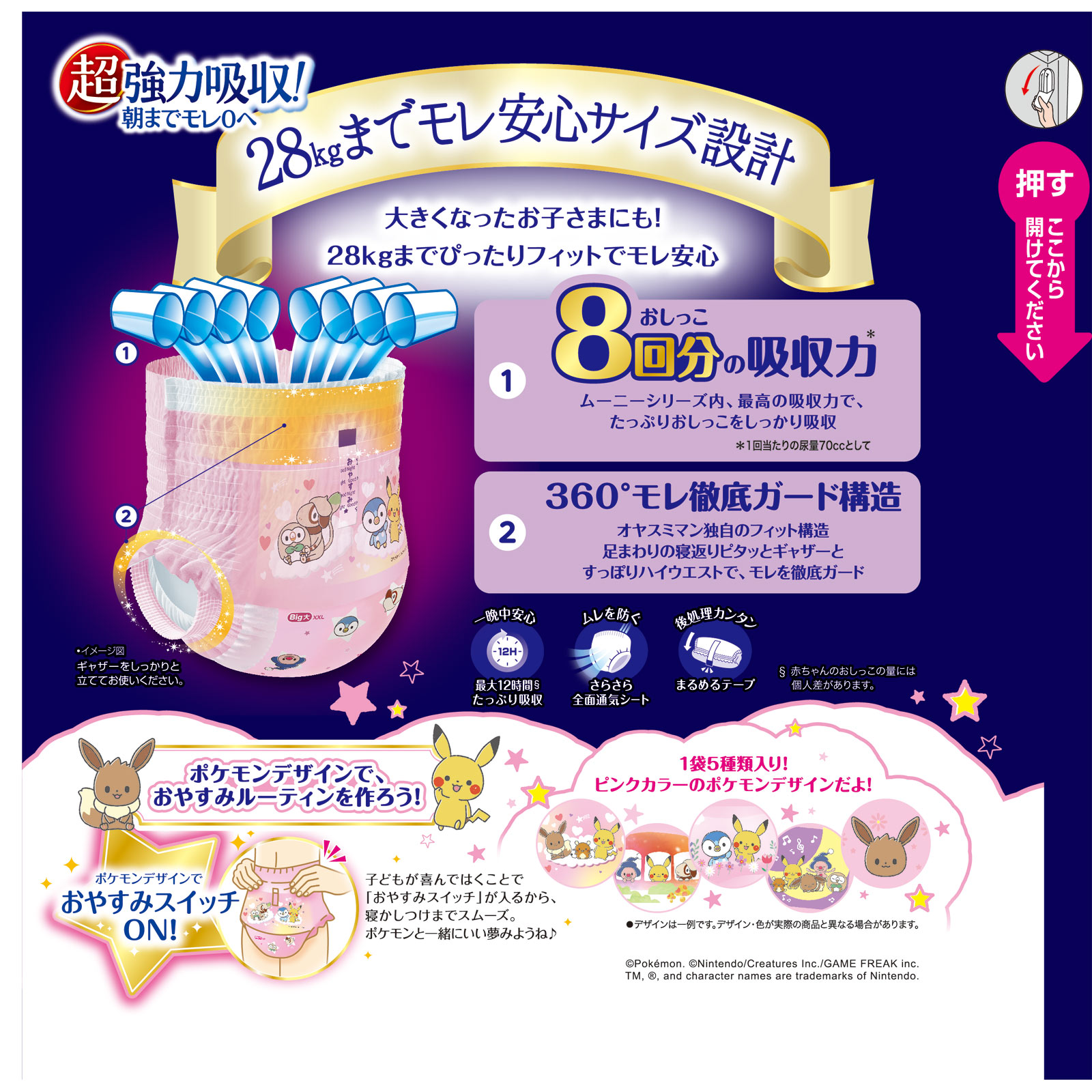 オヤスミマン 女の子 夜用パンツ ビッグ以上 | マツキヨココカラ