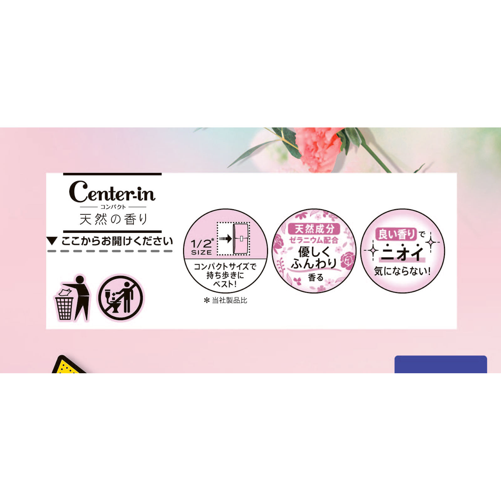 センターインコンパクト１／２ フローラル 多い夜用 １２枚 ユニ・チャーム (医薬部外品)