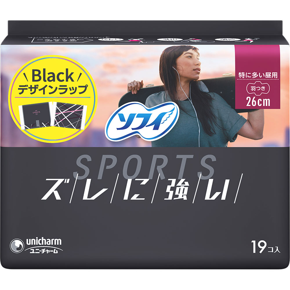 ソフィＳＰＯＲＴＳ 260 羽つき １９枚 ユニ・チャーム (医薬部外品)