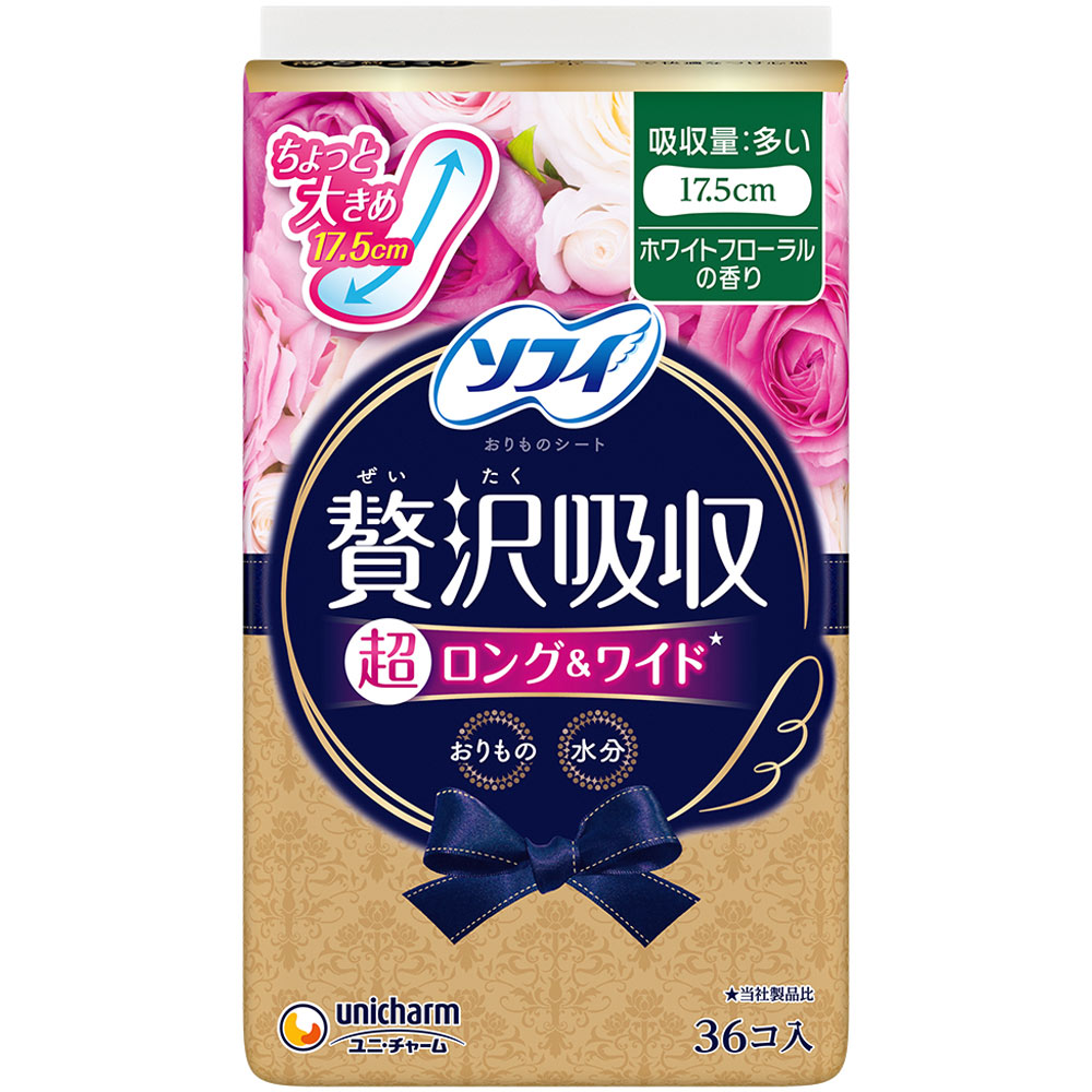 ソフィ贅沢吸収 ホワイトフローラル 多い用 36枚 ユニ・チャーム