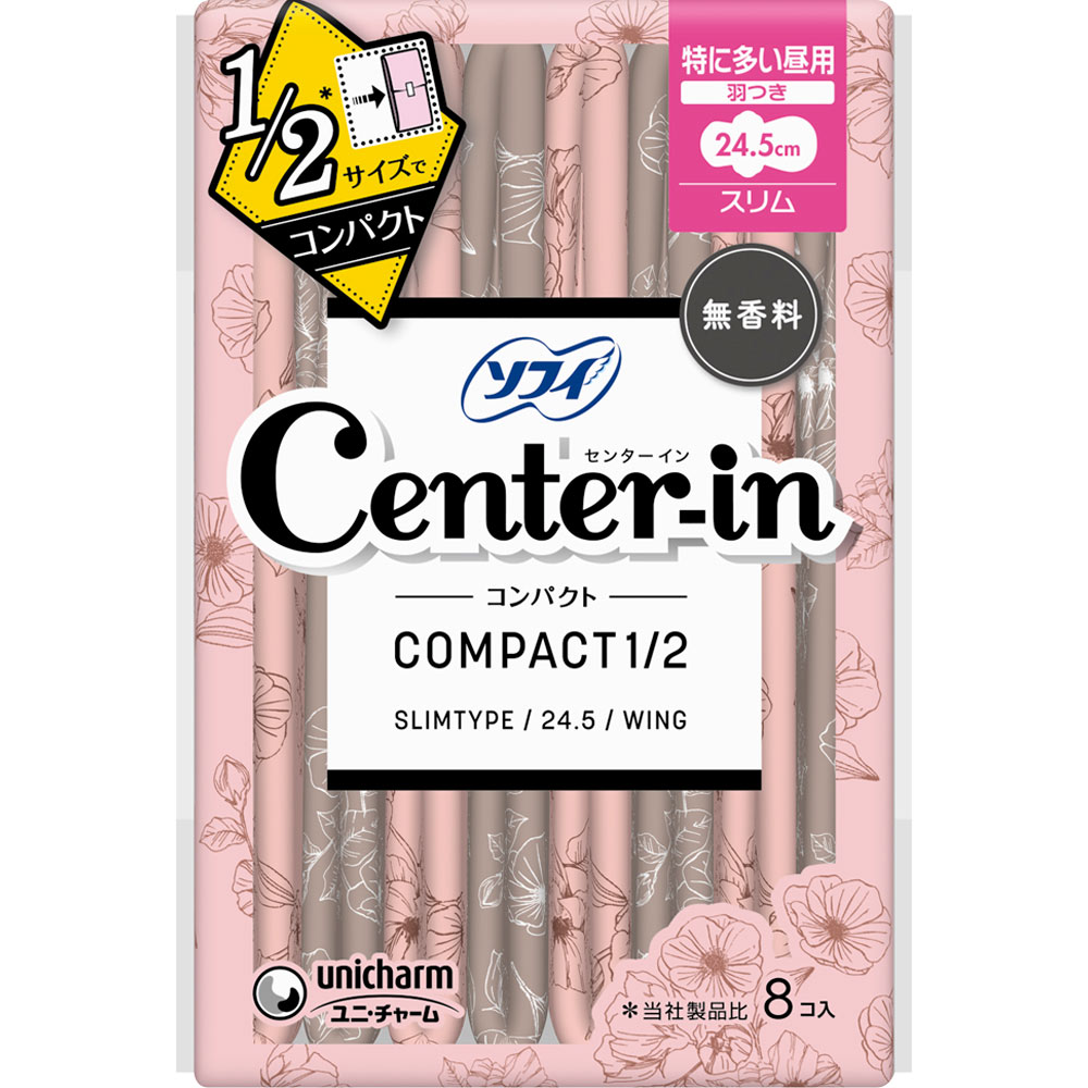 センターインコンパクト ふわふわ 多い日の昼用 ８枚 ユニ・チャーム (医薬部外品)