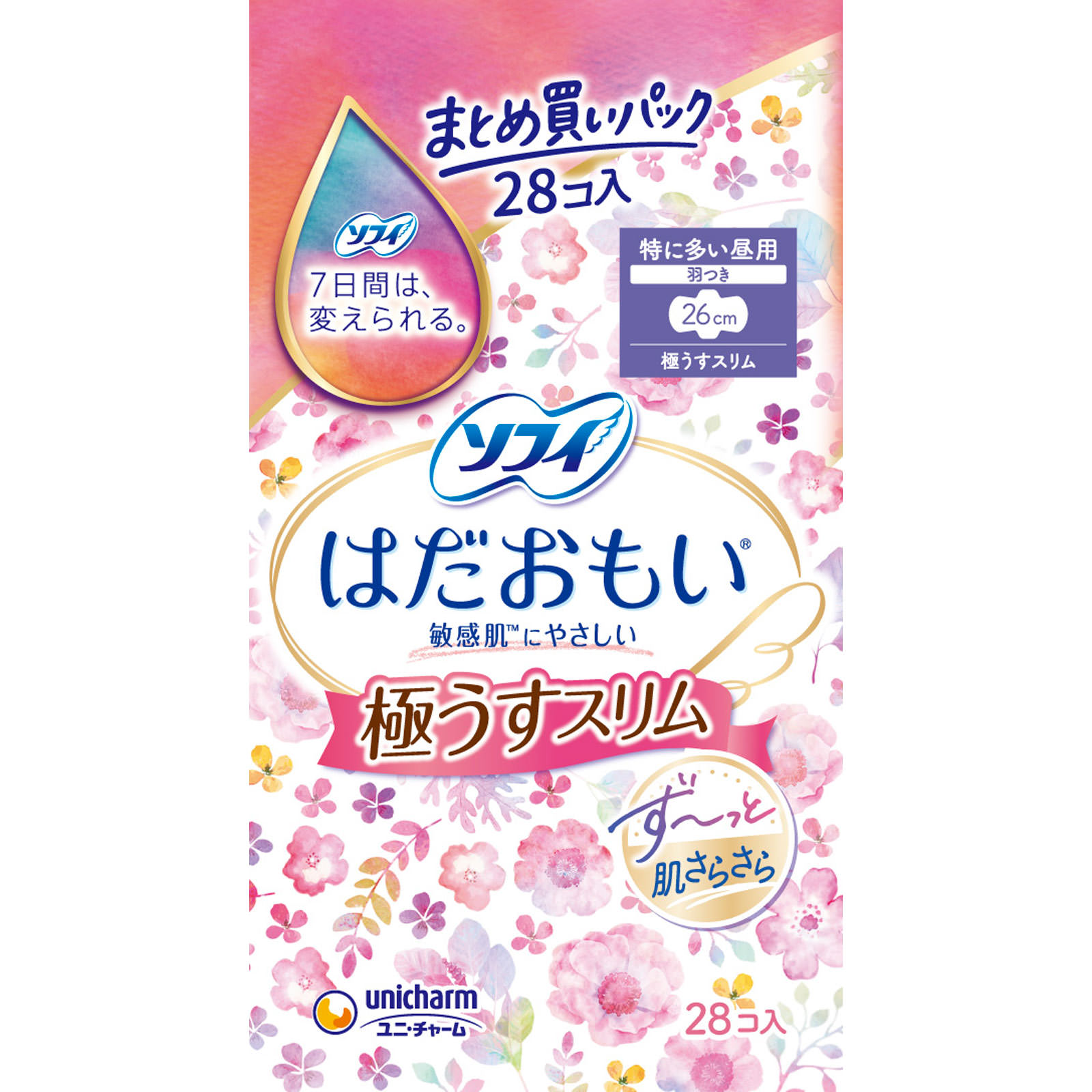 ソフィはだおもい 極うすスリム 260 羽つき ２８枚 ユニ・チャーム (医薬部外品)