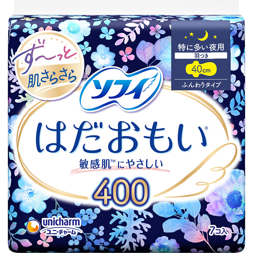 ソフィ　はだおもい特に多い夜用４００ ７枚 ユニ・チャーム (医薬部外品)