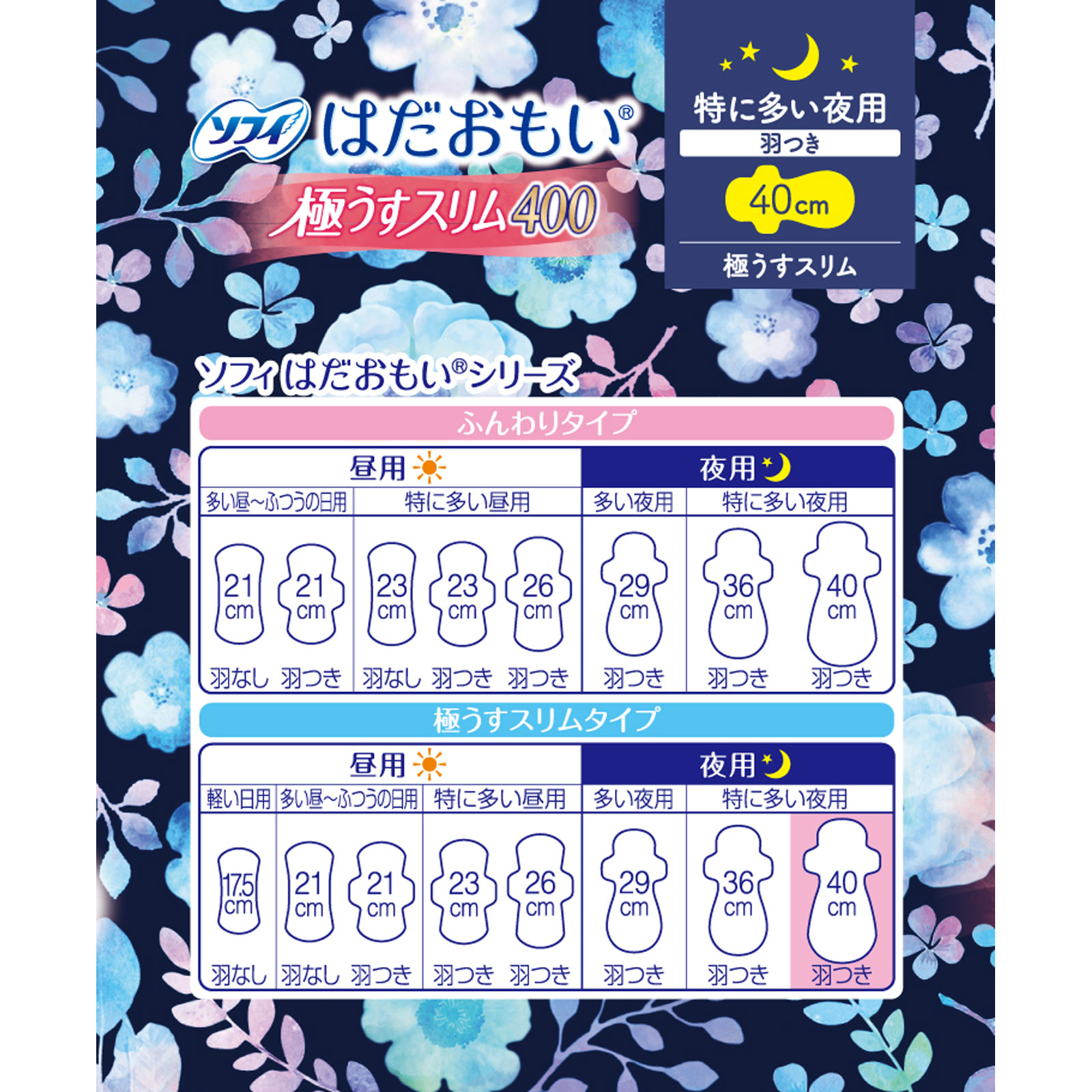 ソフィ はだおもい 極うすスリム特に多い夜用400 | マツキヨ