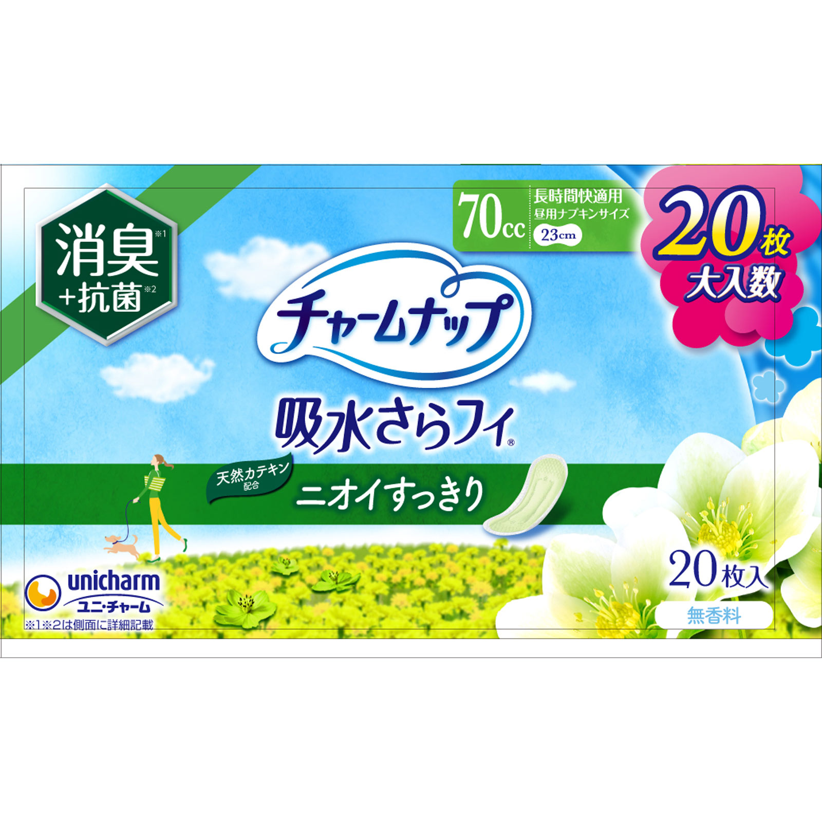 チャ-ムナップ　長時間快適用消臭タイプ ２０枚 ユニ・チャーム
