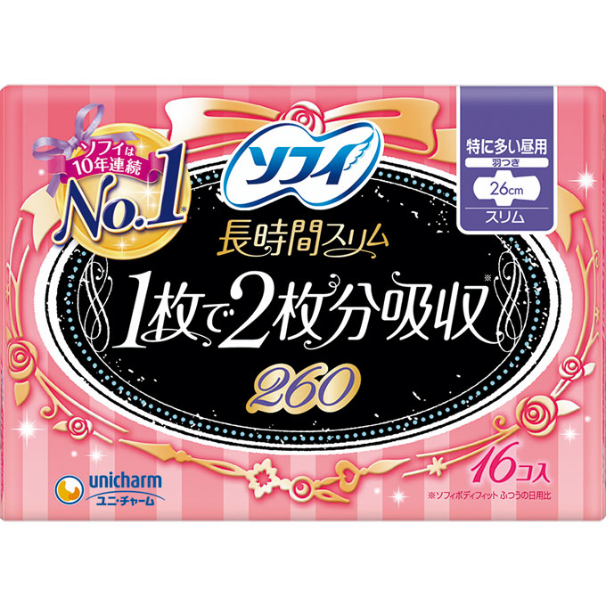 ソフィ長時間スリム 多い昼 １６枚 ユニ・チャーム (医薬部外品)