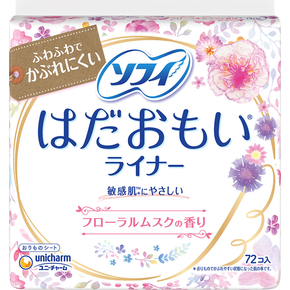 ソフィ はだおもいライナー フローラルムスク ７２枚 ユニ・チャーム