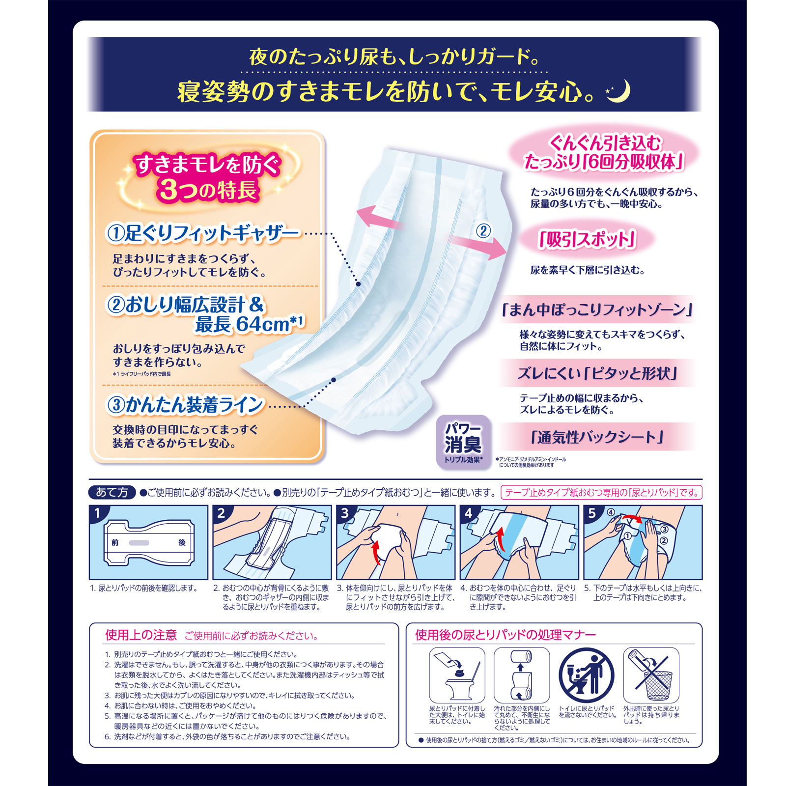 ライフリー 一晩中あんしん尿とりパッド スーパー | マツキヨココカラ