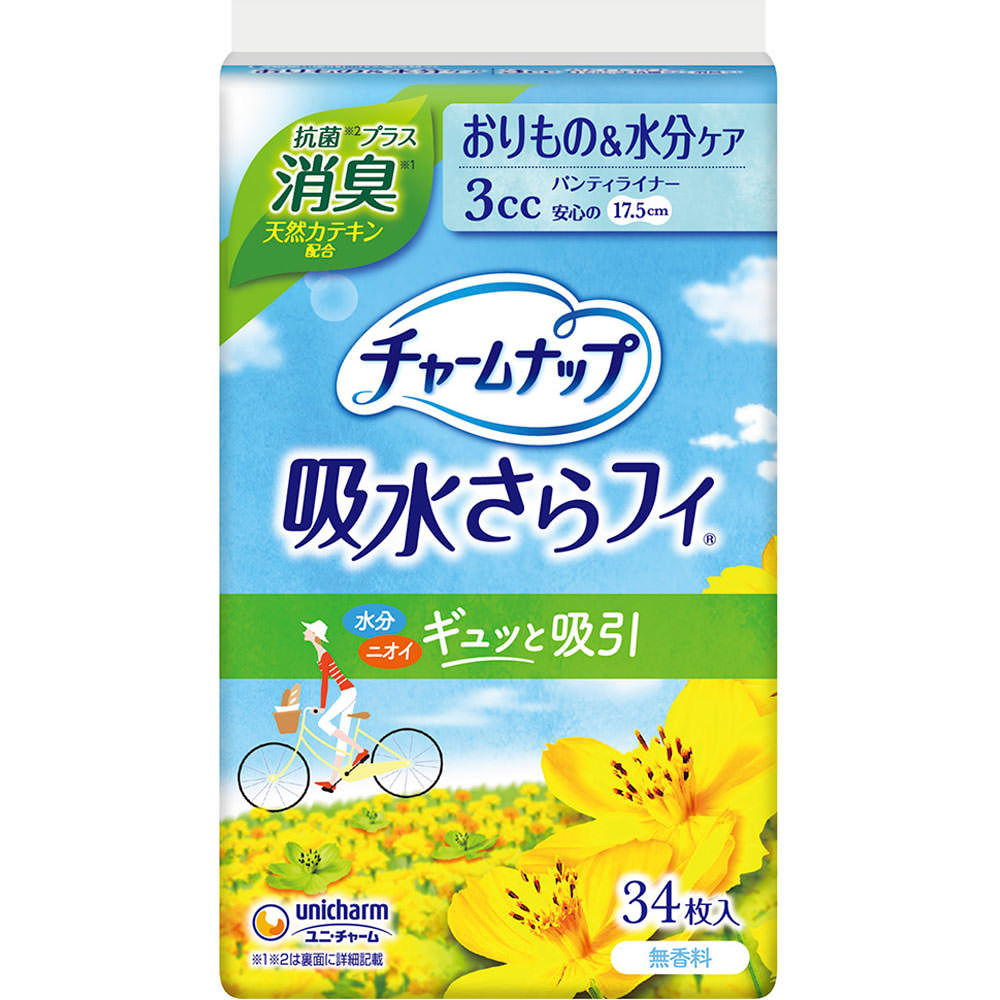 チャームナップ 吸水さらフィ パンティライナー 消臭タイプ ３４枚 ユニ・チャーム
