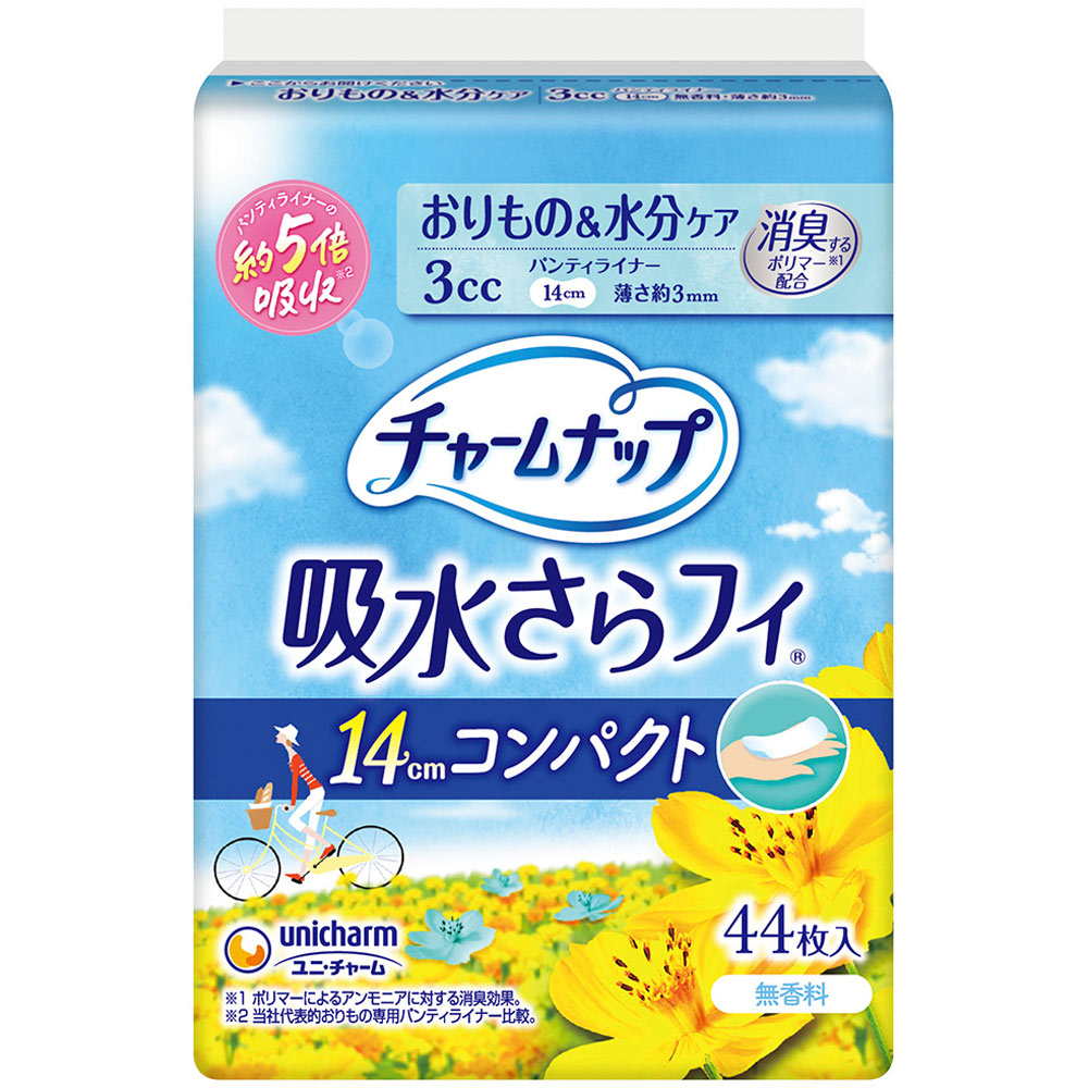 チャームナップ 吸水さらフィ パンティライナー コンパクト 無香料 ４４枚 ユニ・チャーム