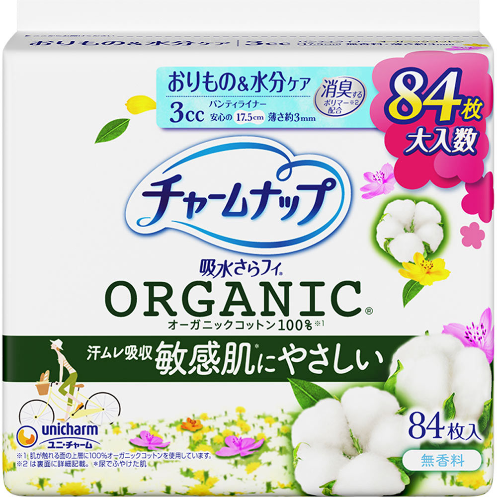 チャームナップ吸水さらフィ オーガニックコットン ８４枚 ユニ・チャーム
