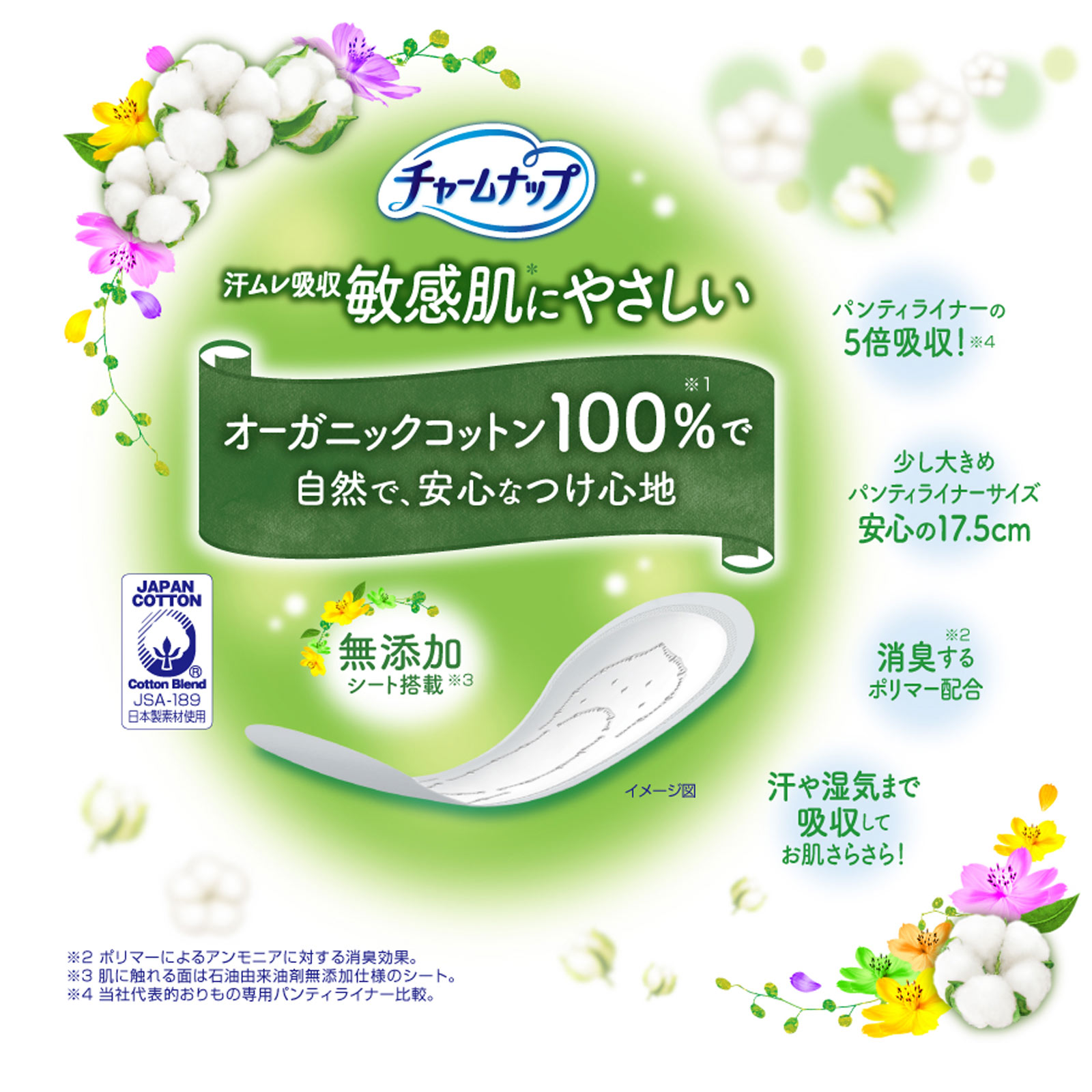 チャームナップ吸水さらフィ オーガニックコットン 微量用 ７２枚 ユニ・チャーム