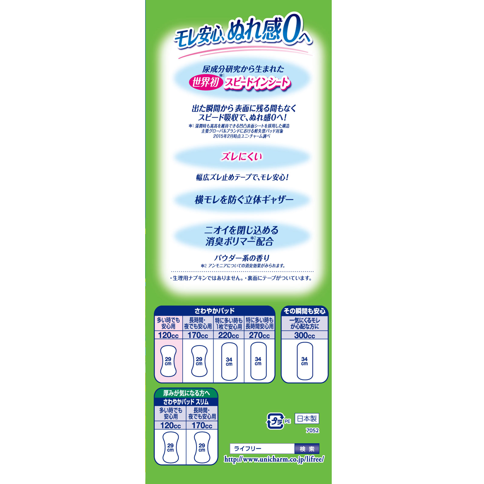 ライフリー さわやかパッド 多い時でも安心用 ３６枚 ユニ・チャーム