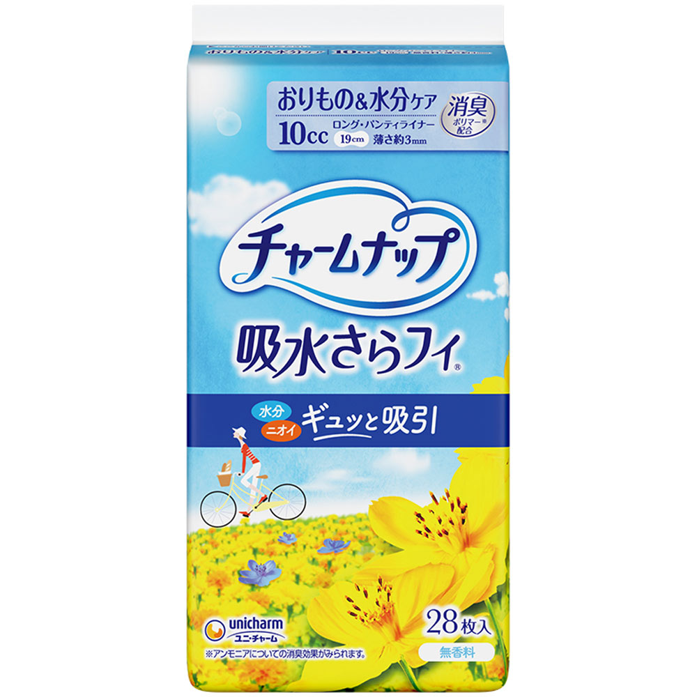 チャームナップ 吸水さらフィ ロングパンティライナー 無香料 ２８枚 ユニ・チャーム