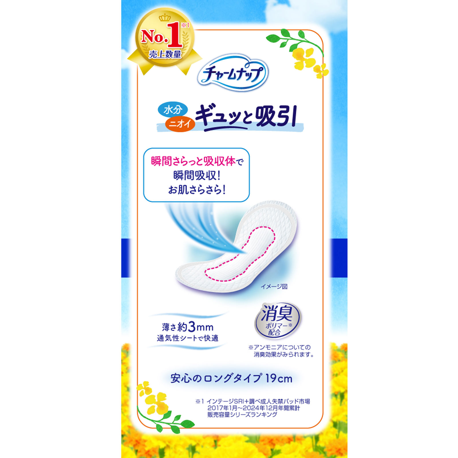 チャームナップ 吸水さらフィ ロングパンティライナー 無香料 28枚 ユニ・チャーム