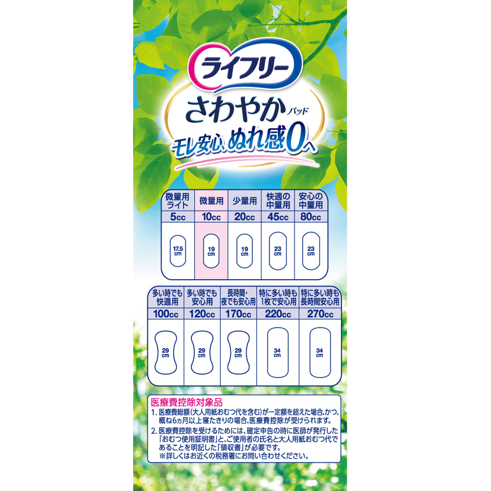 ライフリー さわやかパッド 微量用 | マツキヨココカラオンラインストア