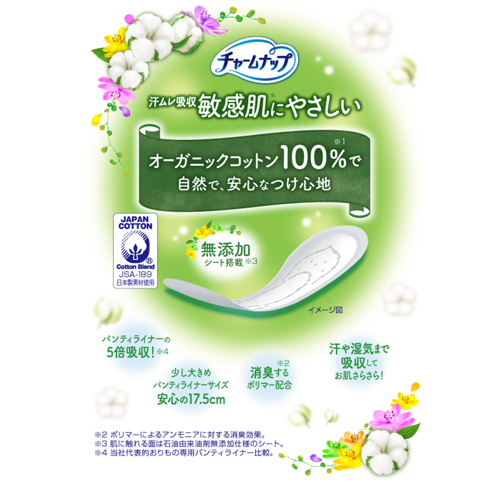チャームナップ吸水さらフィ　パンティライナ－　コットン ４２枚 ユニ・チャーム