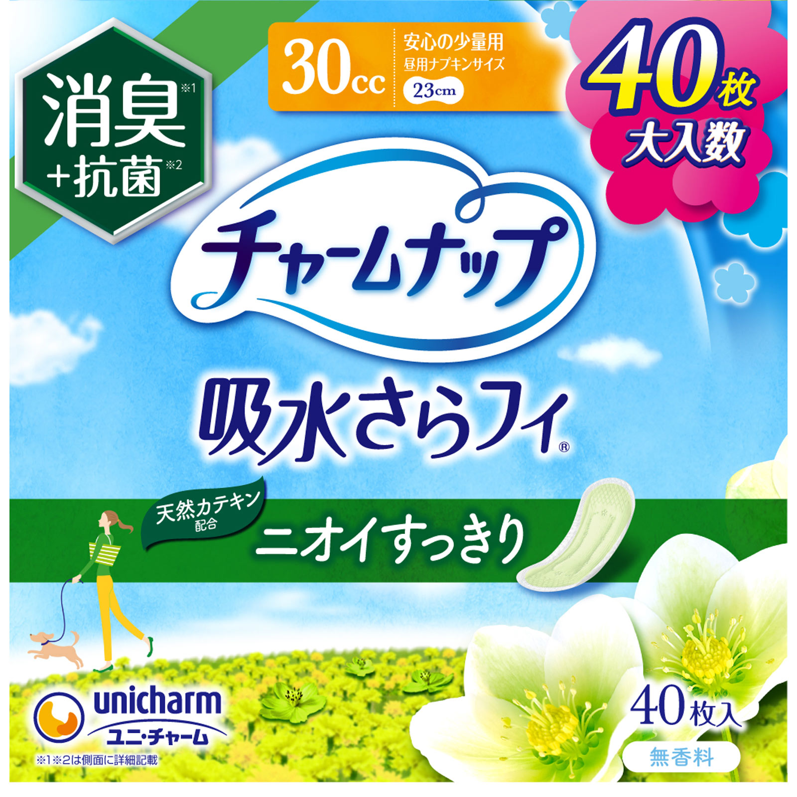 チャ-ムナップ 少量用消臭タイプ 40枚 ユニ・チャーム