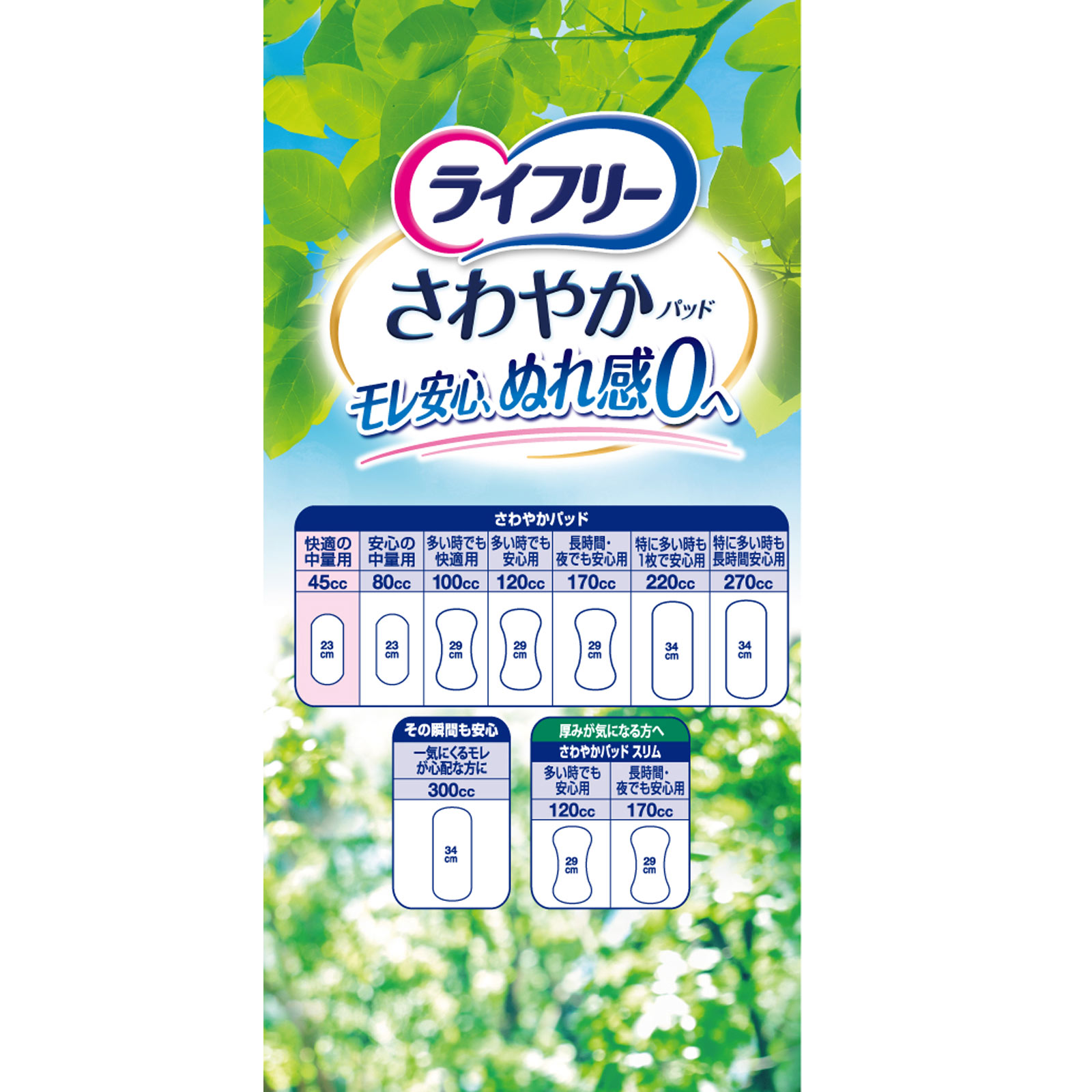 ライフリー さわやかパッド 快適の中量用 | マツキヨココカラ