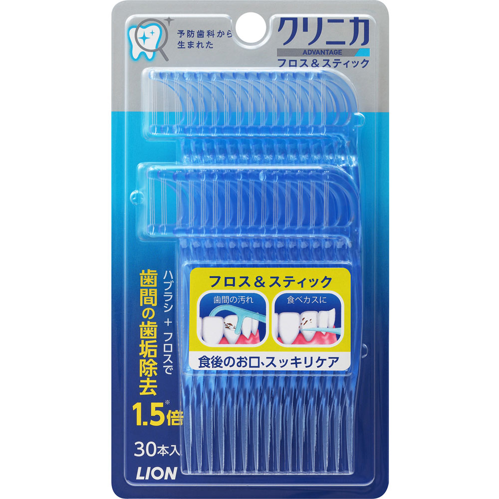 クリニカアドバンテージ　フロス＆スティック ３０本 ライオン