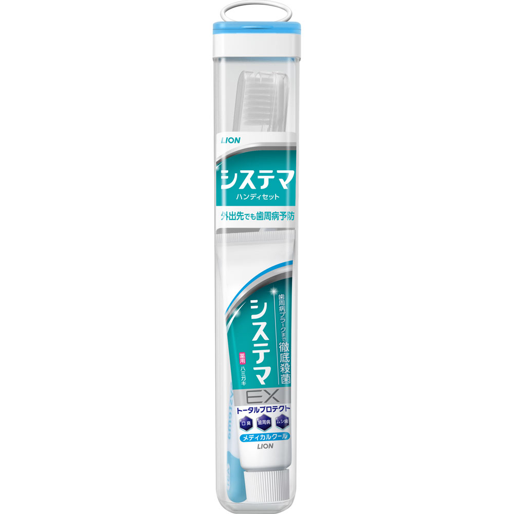 システマ ハンディセット 携帯用 ハミガキ・ハブラシセット 旅行用 歯磨き・歯ブラシセット １セット ライオン (医薬部外品)