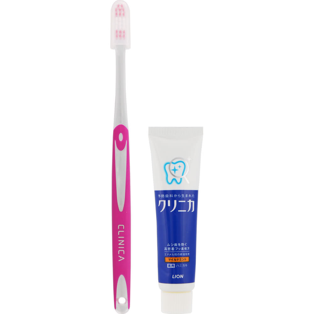 クリニカ トラベルセット ハミガキ・ハブラシセット 旅行用 歯磨き・歯ブラシセット １本＋３０ｇ ライオン (医薬部外品)