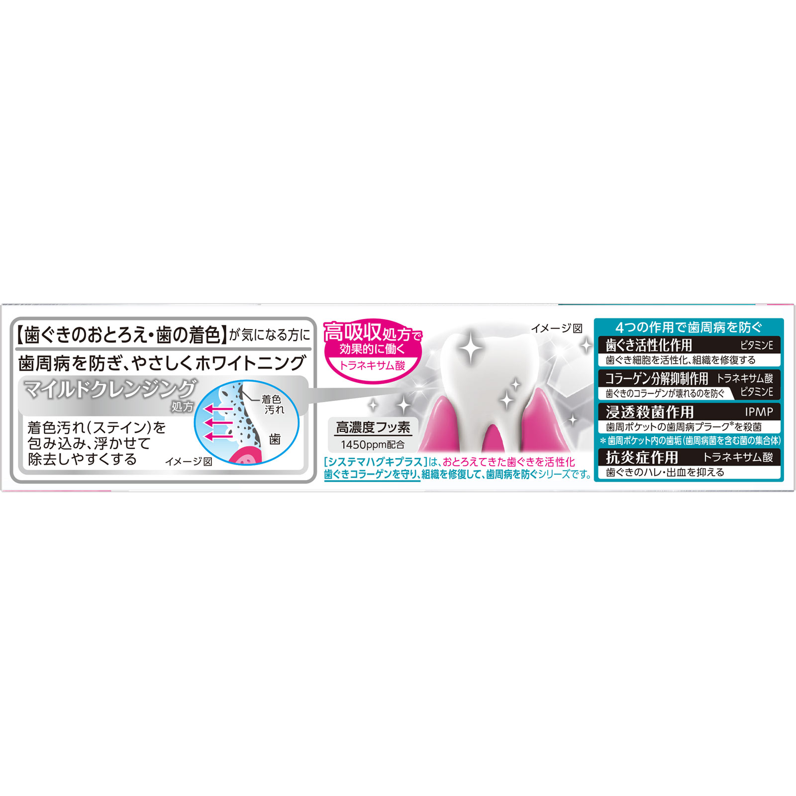 システマ ハグキプラス Ｗ ハミガキ 歯磨き粉 ９５ｇ ライオン (医薬部外品)