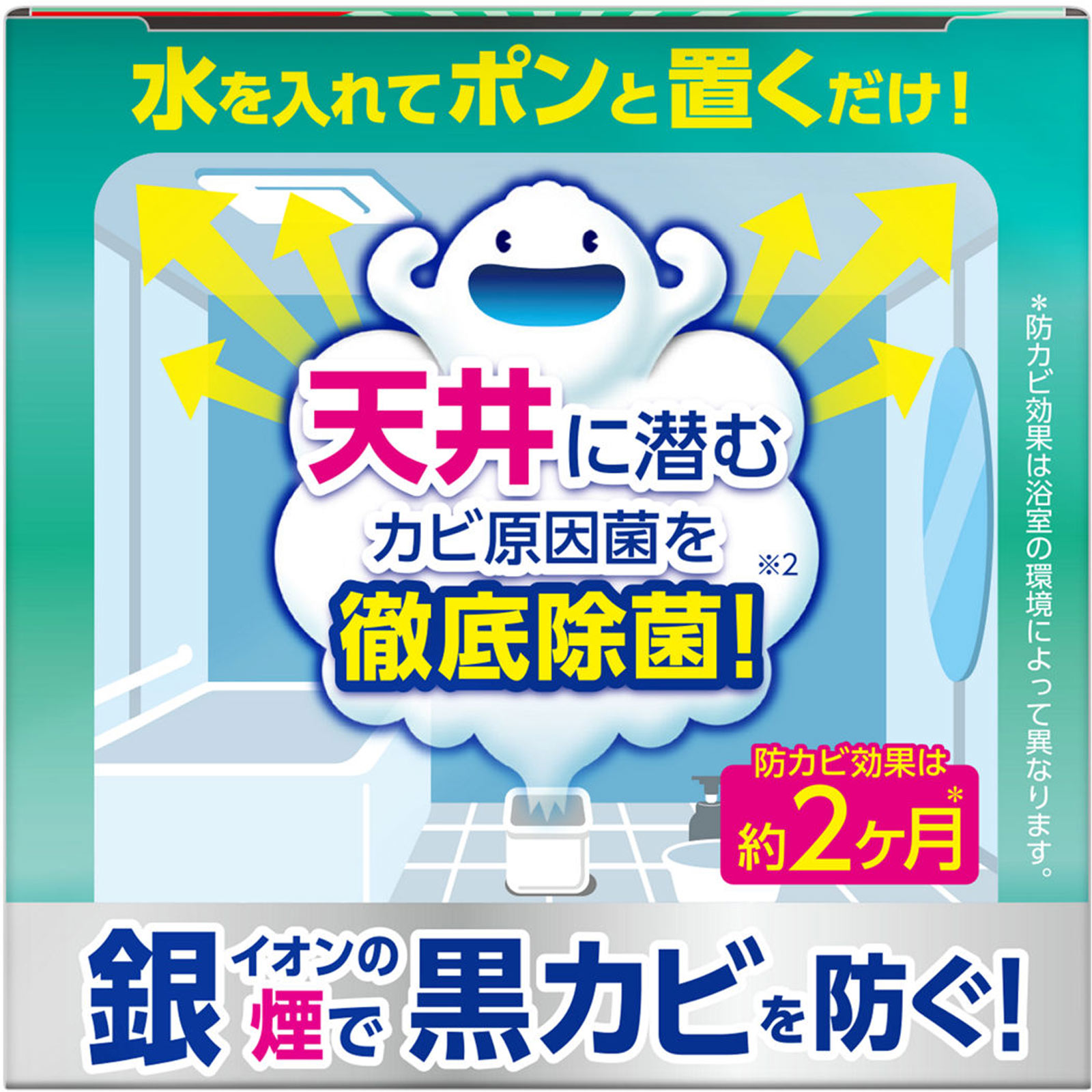 ルックプラス おふろの防カビくん煙剤 カビ防止 消臭ミントの香り ５ｇ ライオン