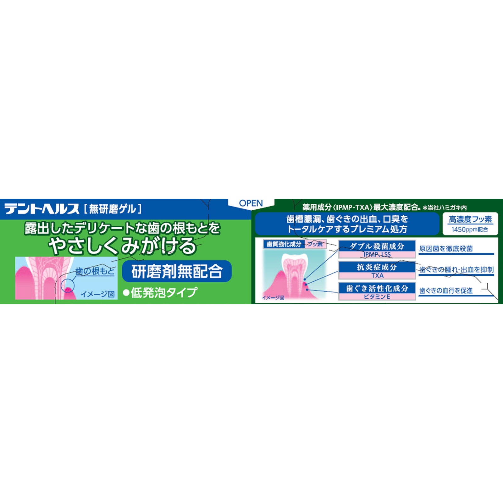 デントヘルス 薬用ハミガキ 無研磨ゲル １１５ｇ ライオン (医薬部外品)