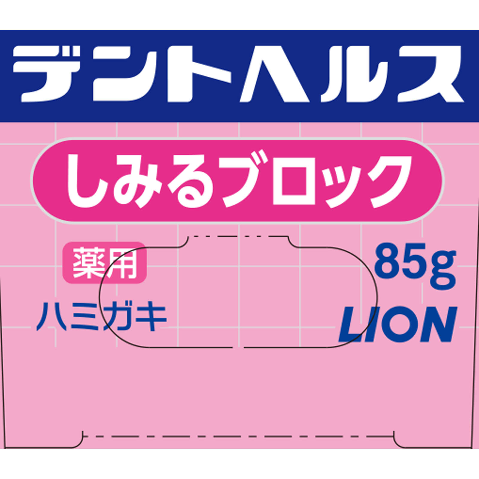 デントヘルス　薬用　ハミガキ　しみるブロック ８５ｇ ライオン (医薬部外品)