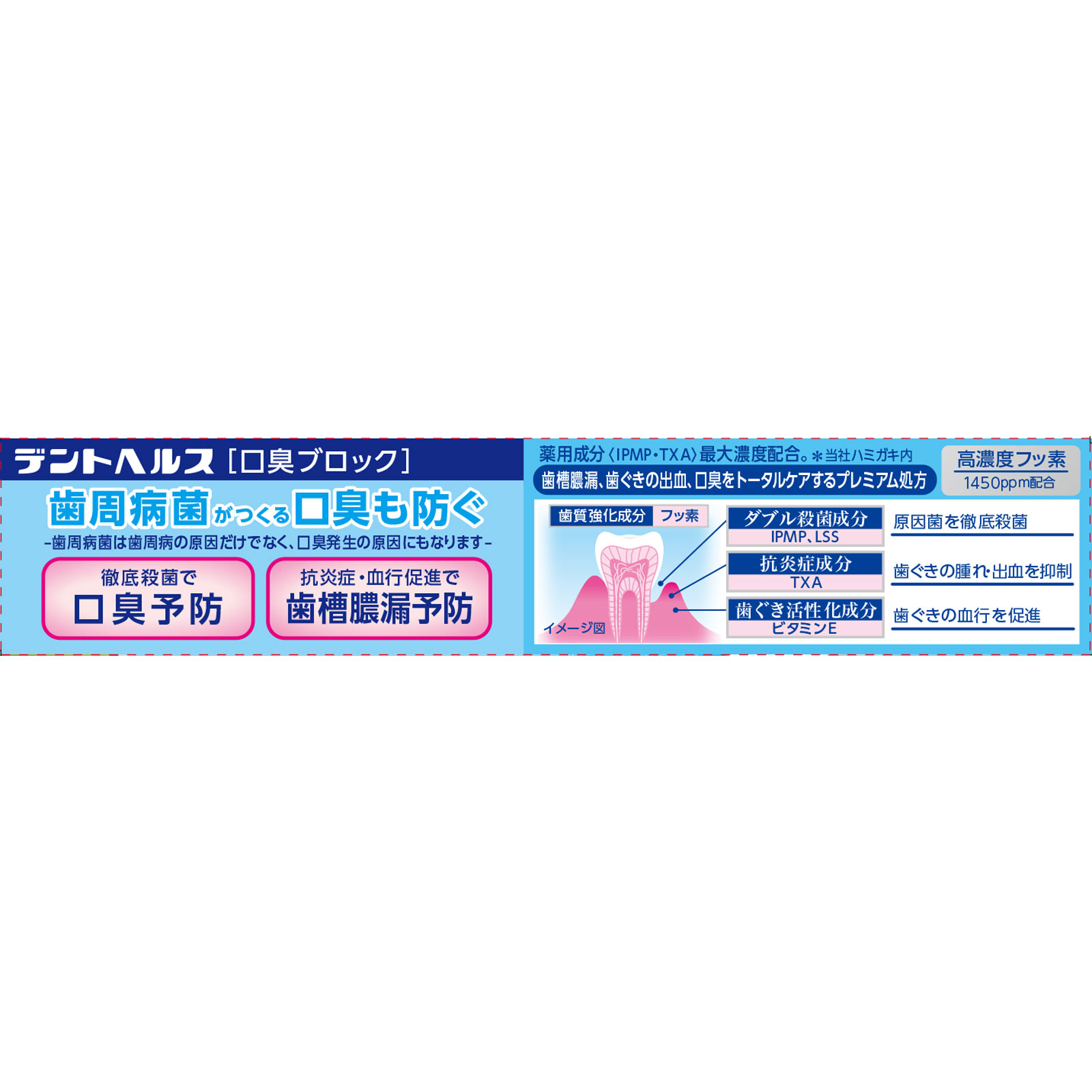 デントヘルス　薬用　ハミガキ　口臭ブロック ２８ｇ ライオン (医薬部外品)