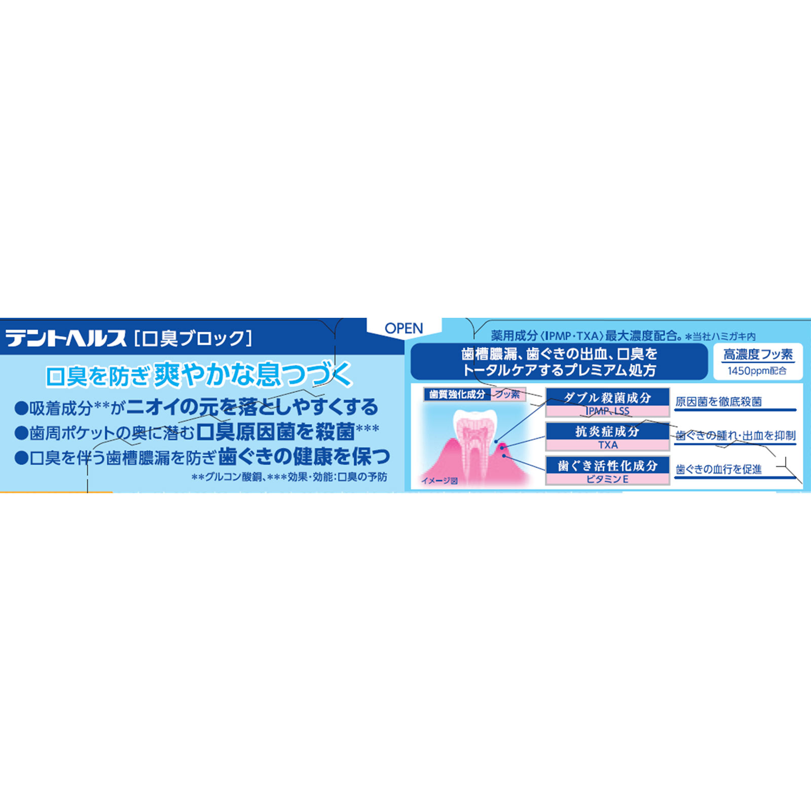 デントヘルス薬用ハミガキ　口臭ブロック １１５ｇ ライオン (医薬部外品)