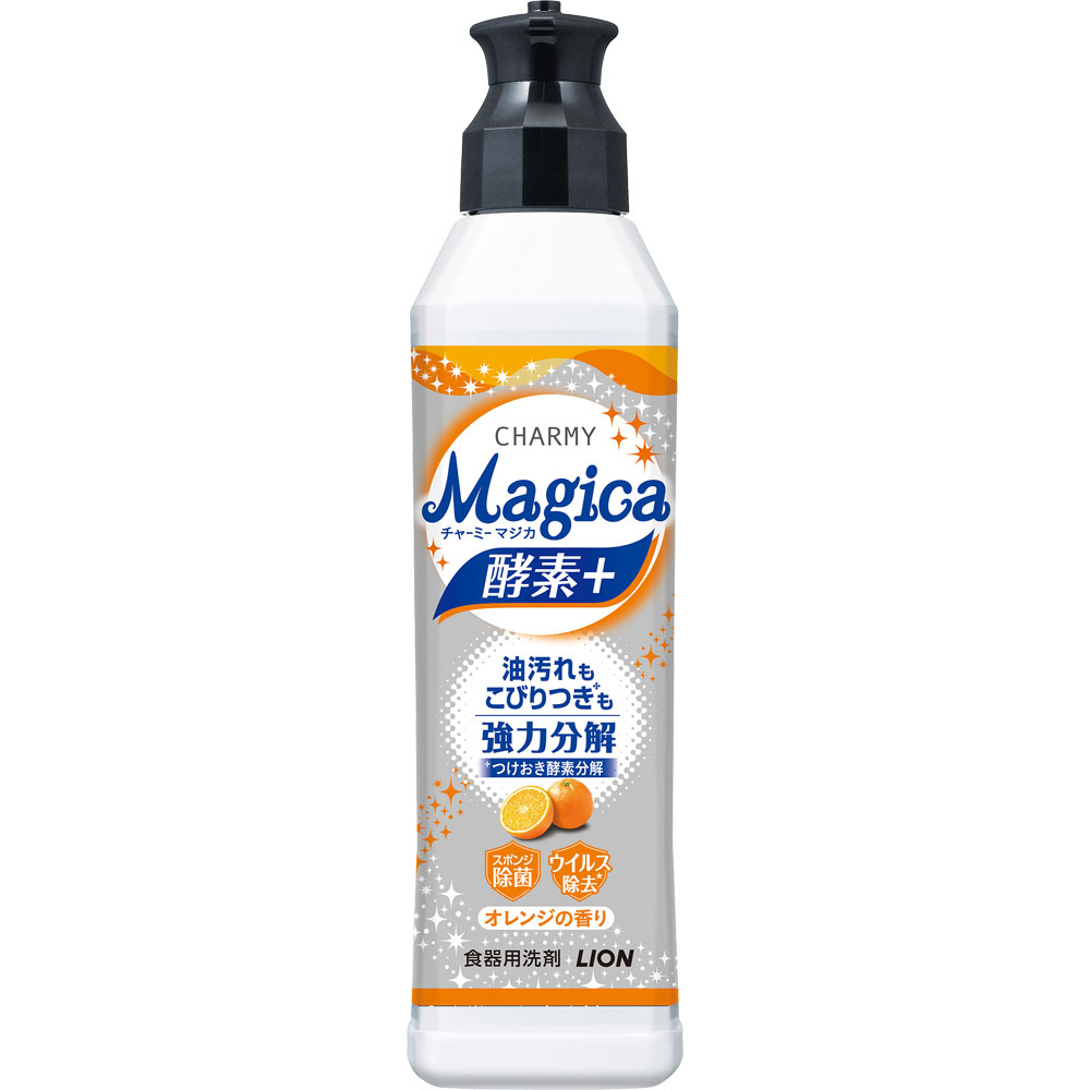 CHARMY Magica (マジカ) 食器用洗剤 酵素＋ オレンジの香り 本体 台所用洗剤 ２２０ｍｌ ライオン