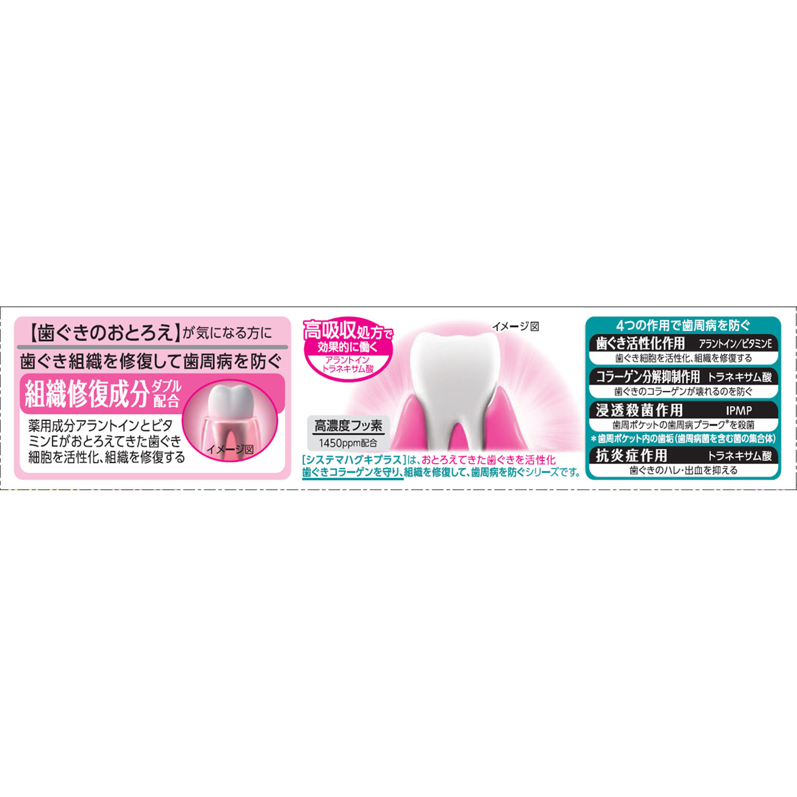 システマ ハグキプラス ハミガキ 大サイズ １１５ｇ ライオン (医薬部外品)