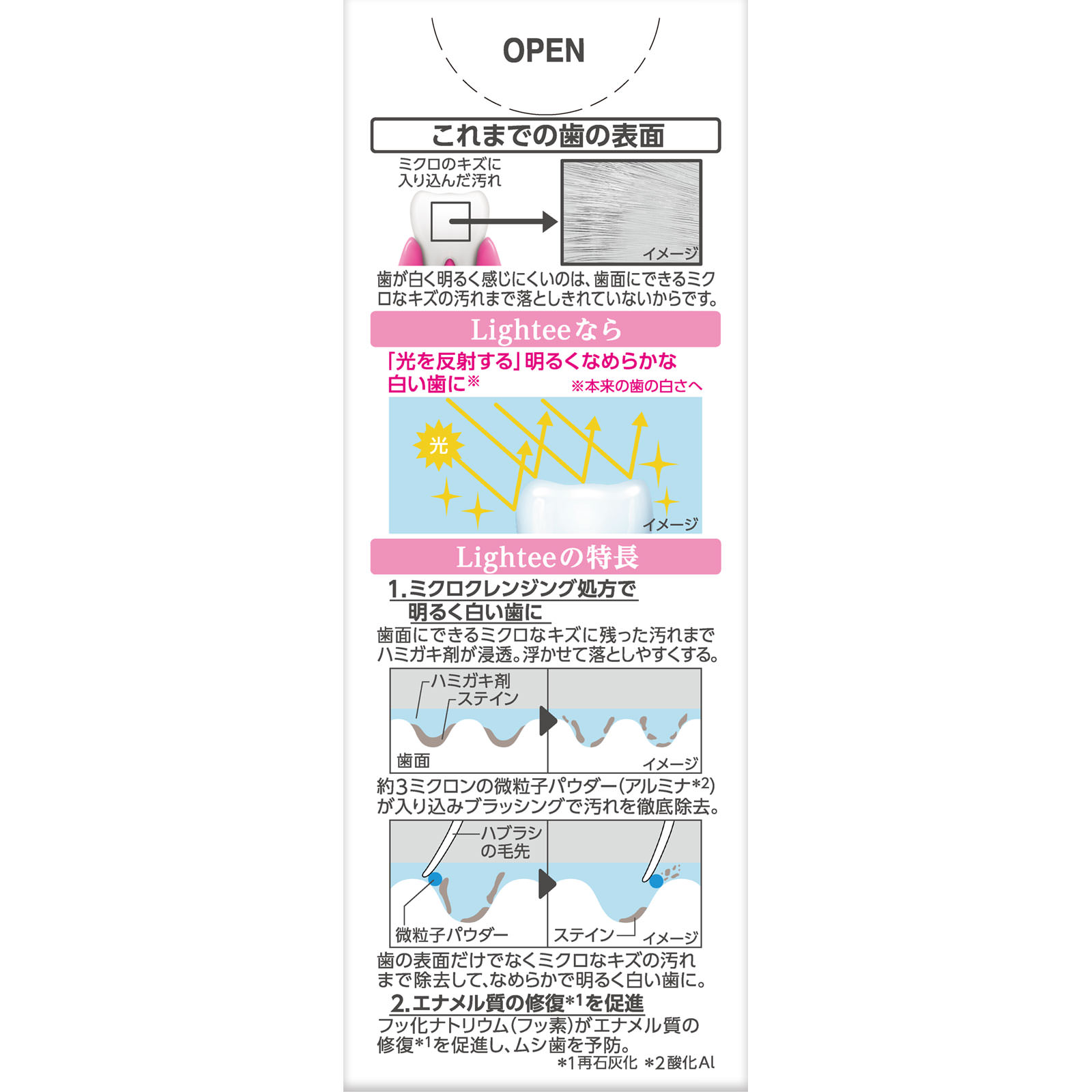 Lightee (ライティー) ハミガキ ホワイトローズミント ホワイトニング 歯みがき粉 ５３ｇ ライオン (医薬部外品)