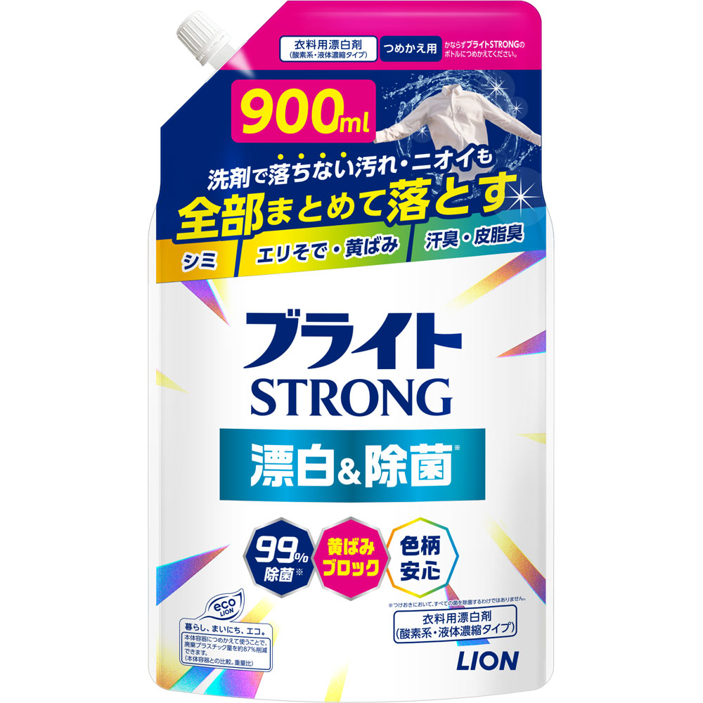 ブライトＳＴＲＯＮＧ　漂白＆抗菌ジェル　つめかえ用 ９００ｇ ライオン
