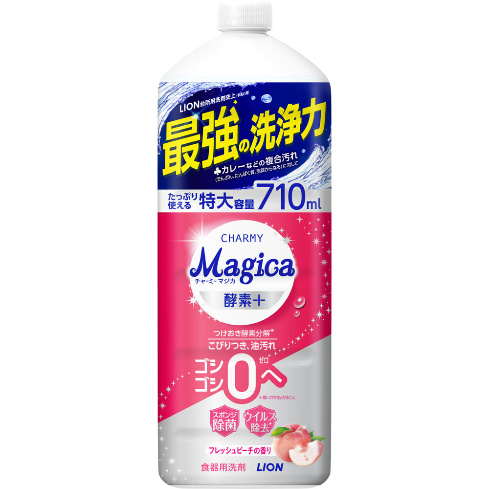 ＣＨＡＲＭＹ　Ｍａｇｉｃａ酵素＋（プラス）　フレッシュピーチの香り　つめかえ用大型サイズ ７１０ｍｌ ライオン