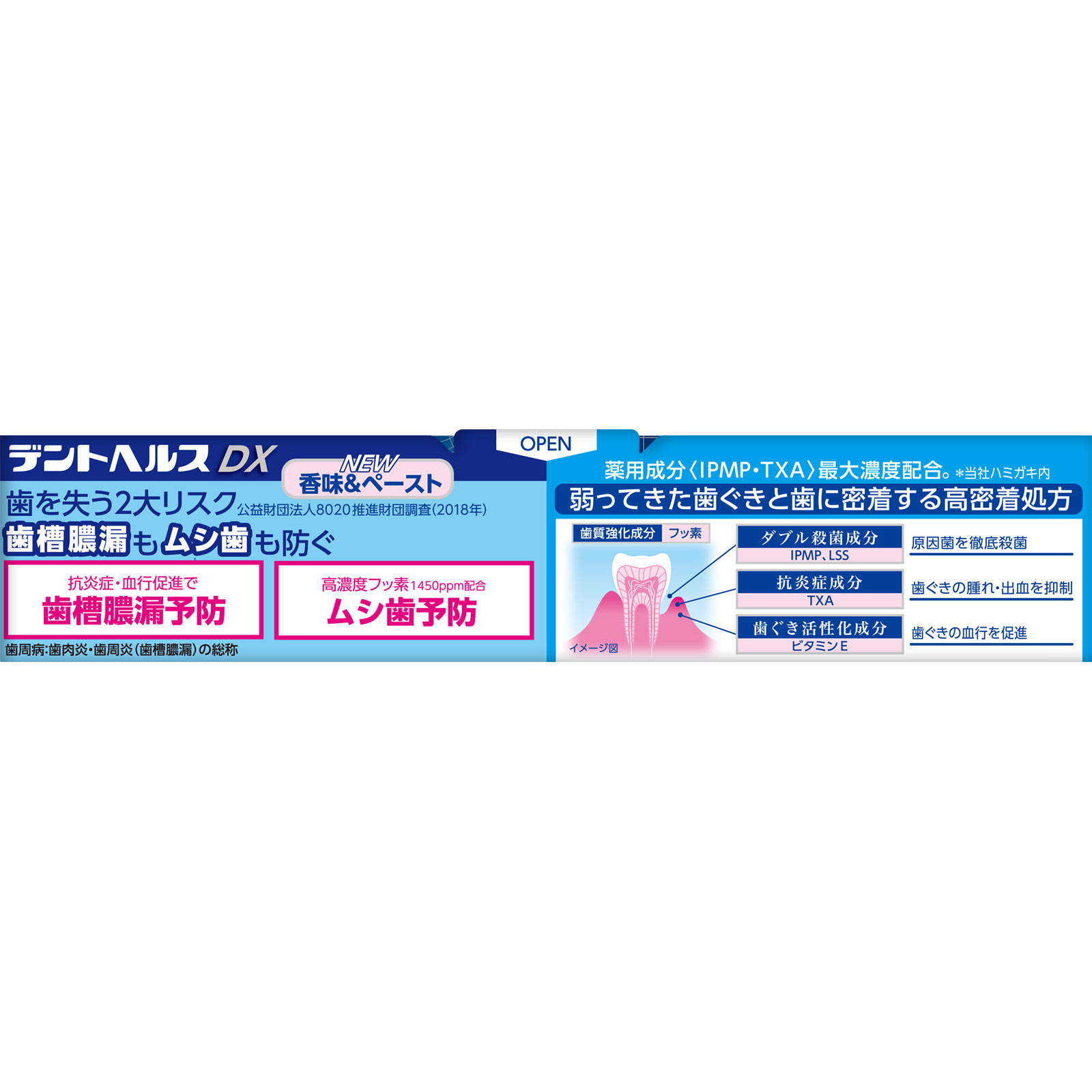 デントヘルス薬用ハミガキＤＸ １１５ｇ ライオン (医薬部外品)