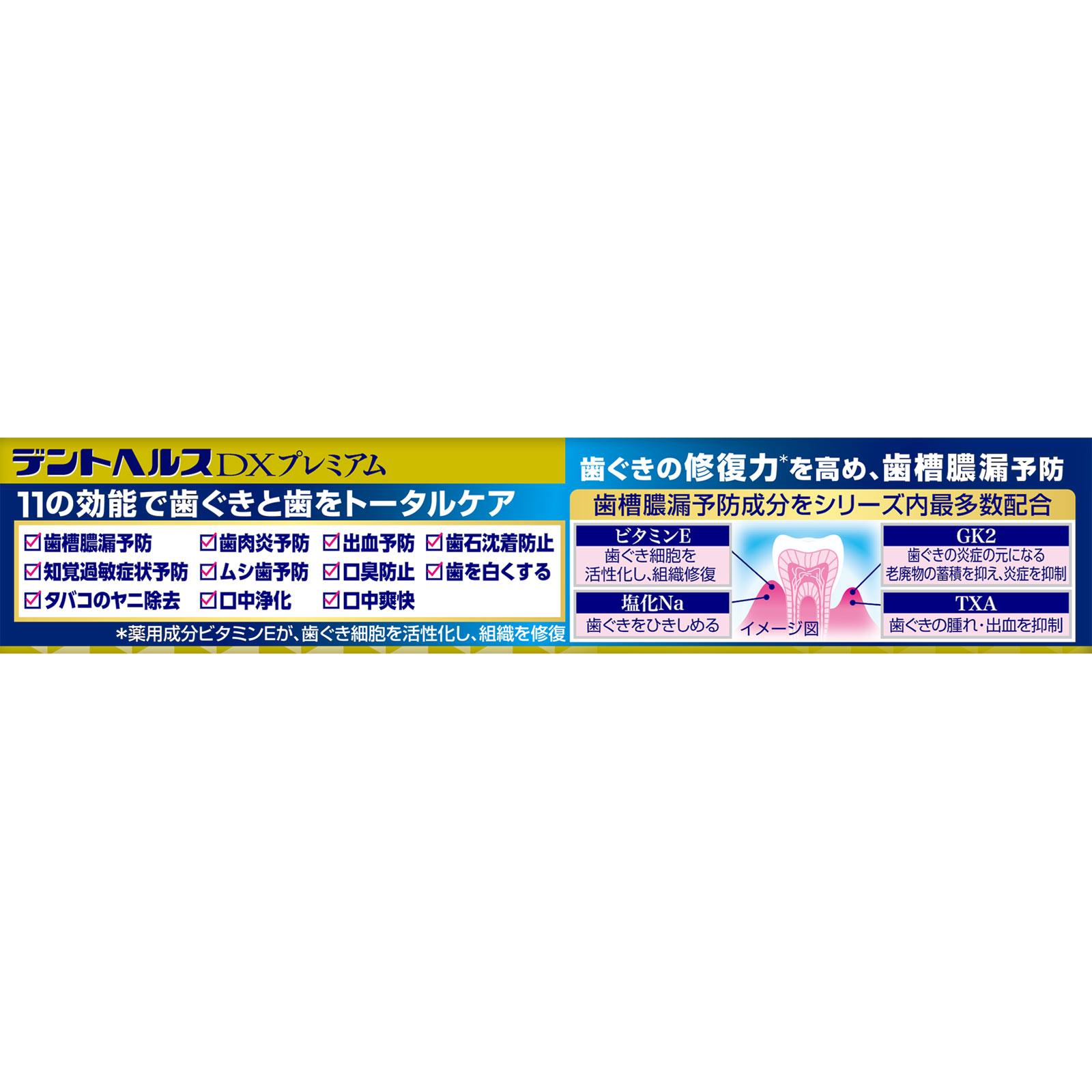 デントヘルス薬用ハミガキＤＸプレミアム ３０ｇ ライオン (医薬部外品)