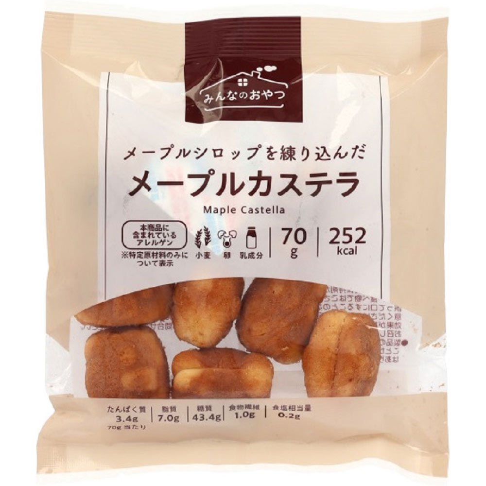 みんなのおやつ　メープルカステラ ７０ｇ モントワール
