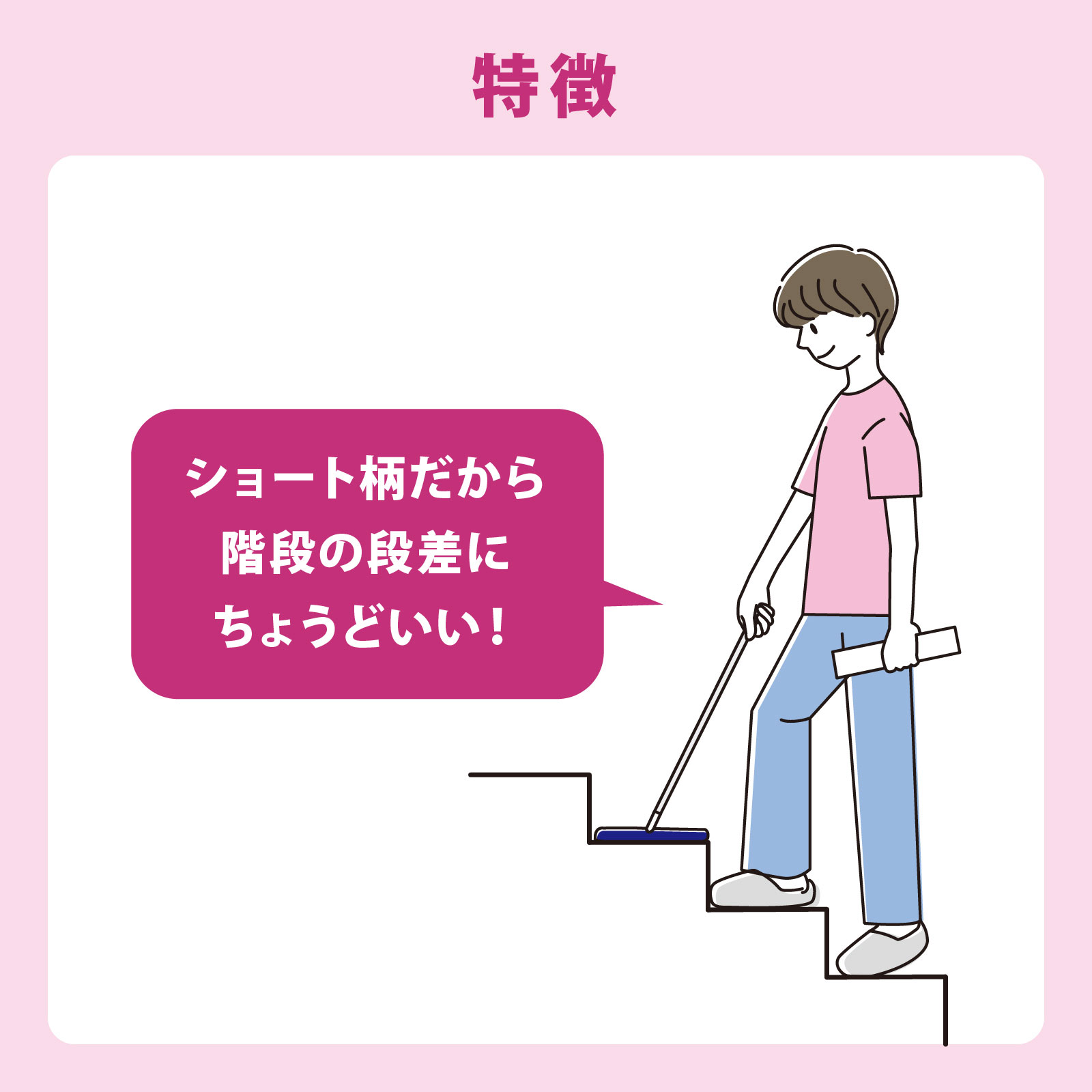 激落ちくんケース付きワイパー階段用 １本入 レック