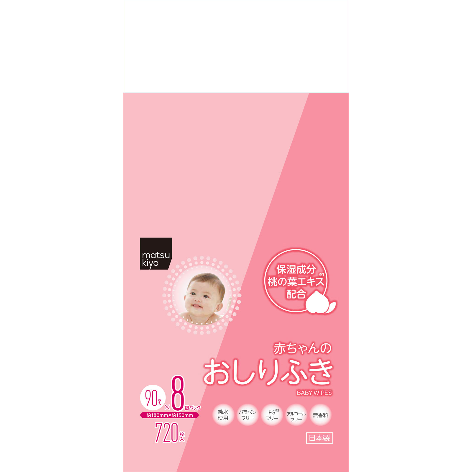 matsukiyo 赤ちゃんのおしりふき ９０枚８Ｐ