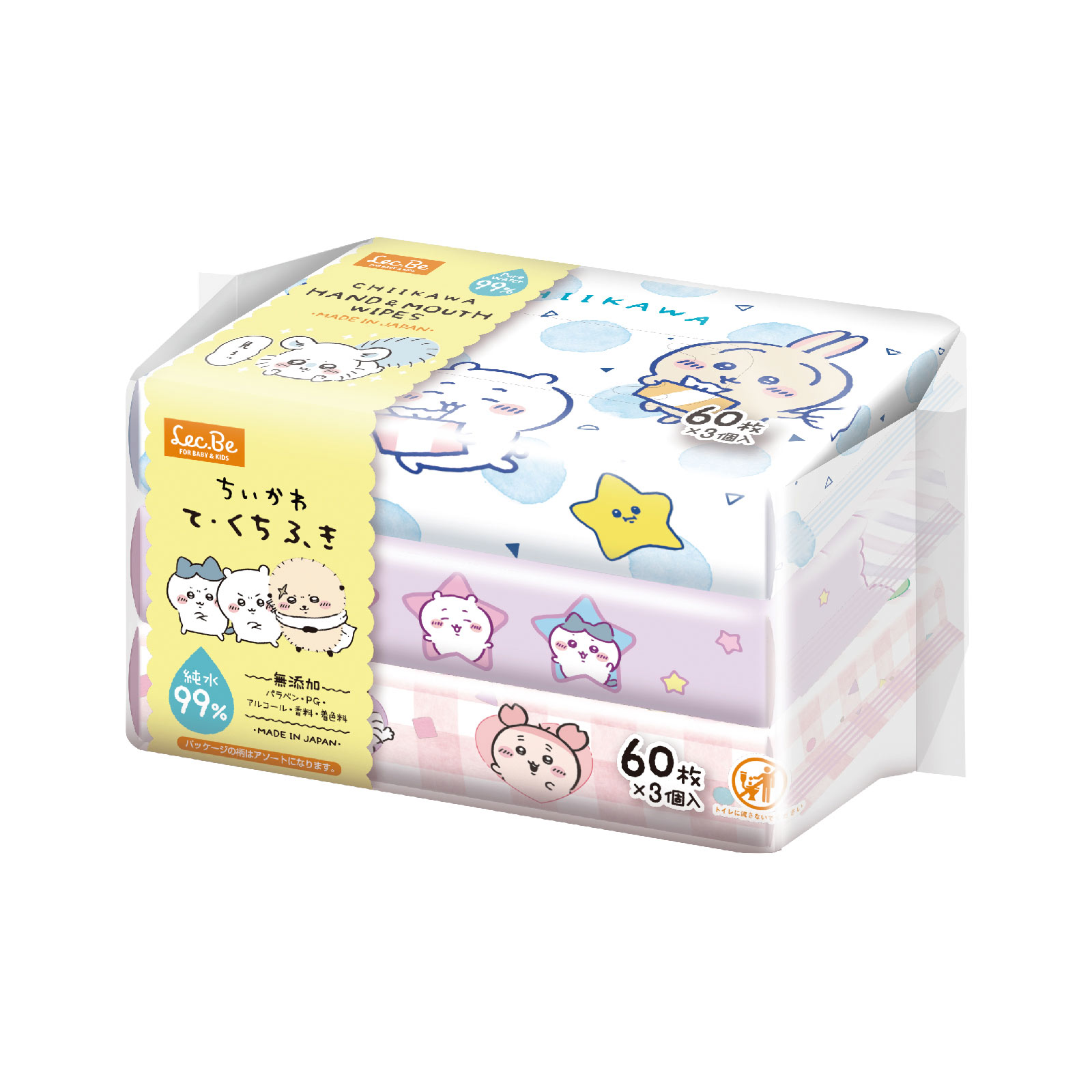 ちいかわ手口ふき ６０枚３Ｐ レック