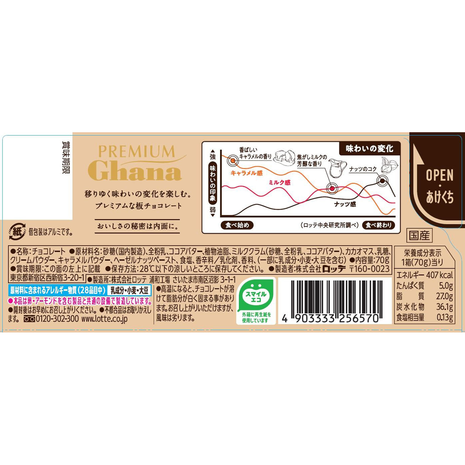 プレミアムガーナ キャラメルミルク 70g ロッテ