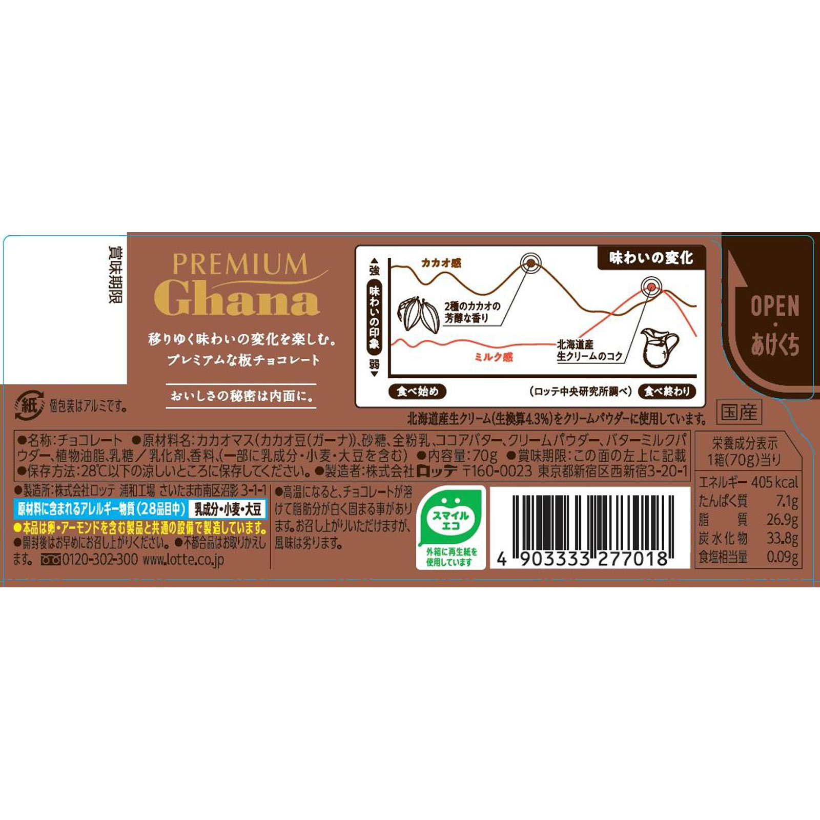 プレミアムガーナ ダークミルク 70g ロッテ